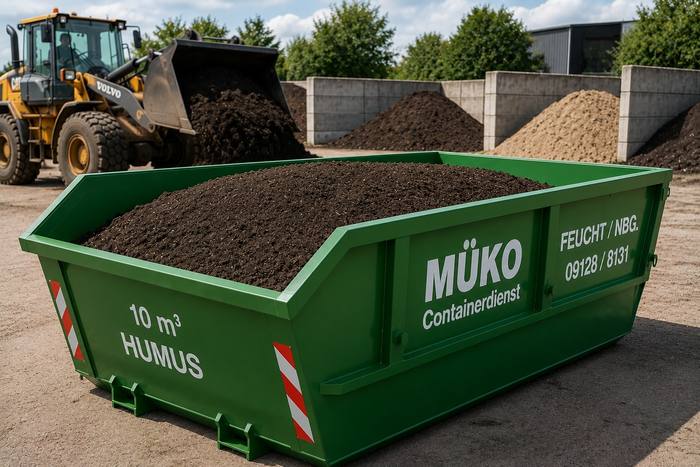 MÜKO Container mit Humus zum Anpflanzen